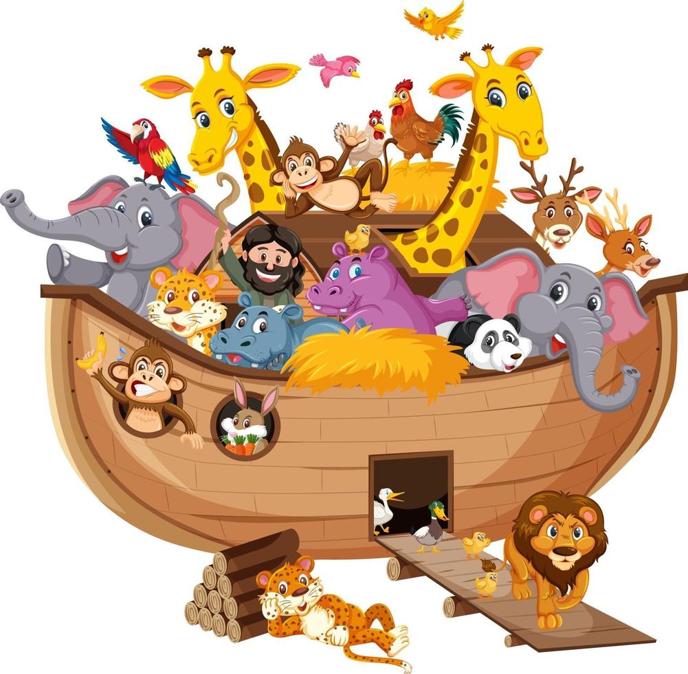 Animal on Noah's ark isolated on white background 2673647 Vector Art at ...