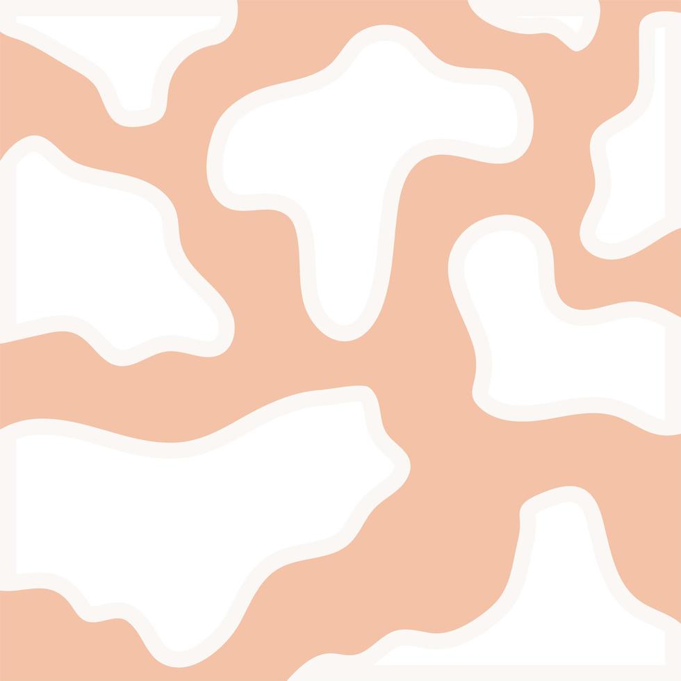 animal skin print pattern, fluid white shapes textile design vector