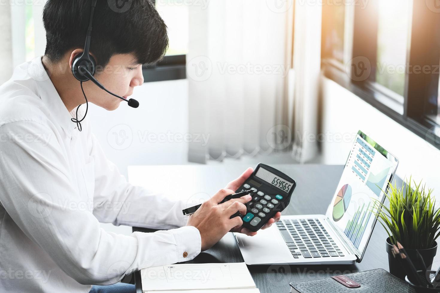 Young businessman in conference meeting photo