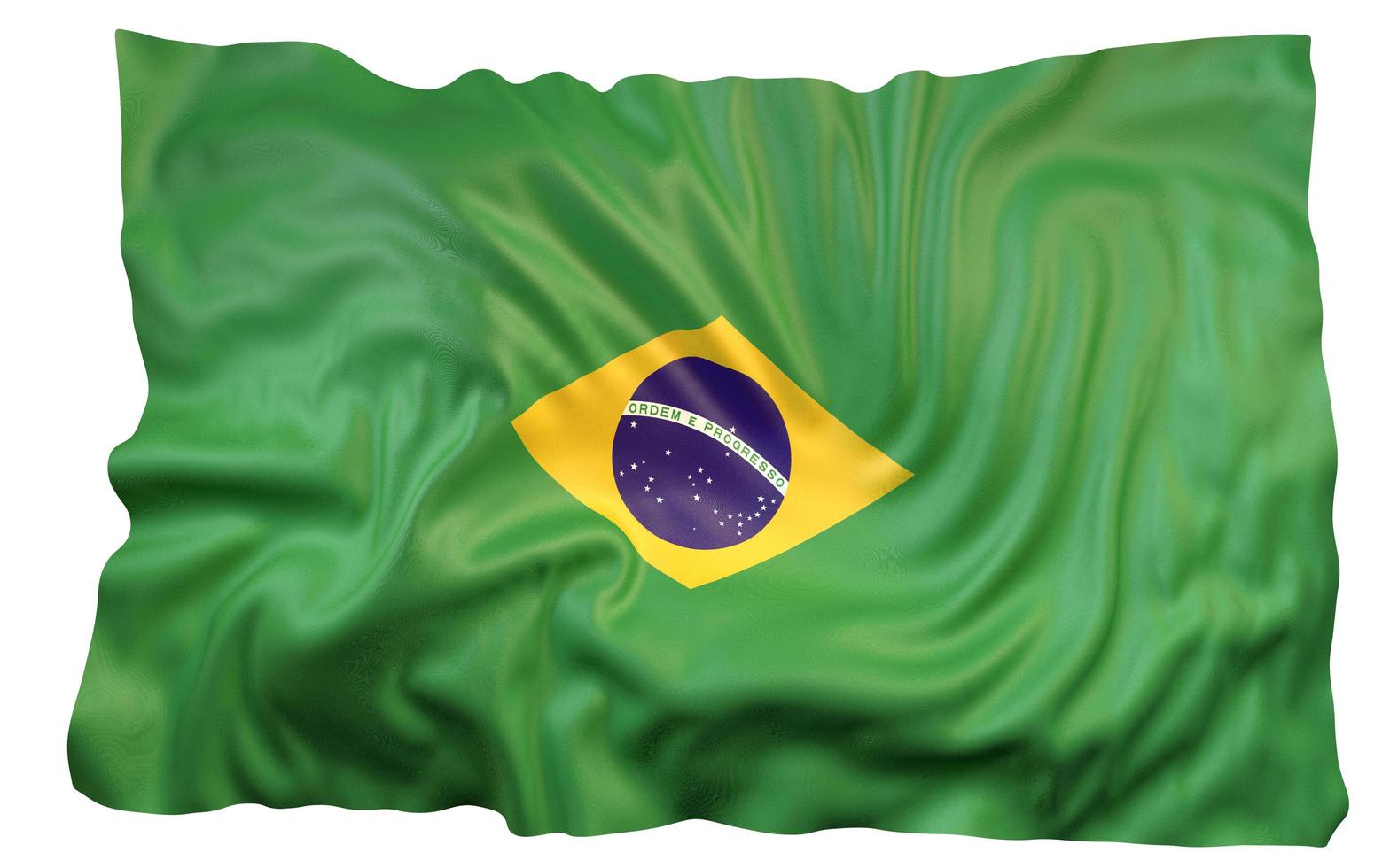 3d rendering brazil flag football soccer photo