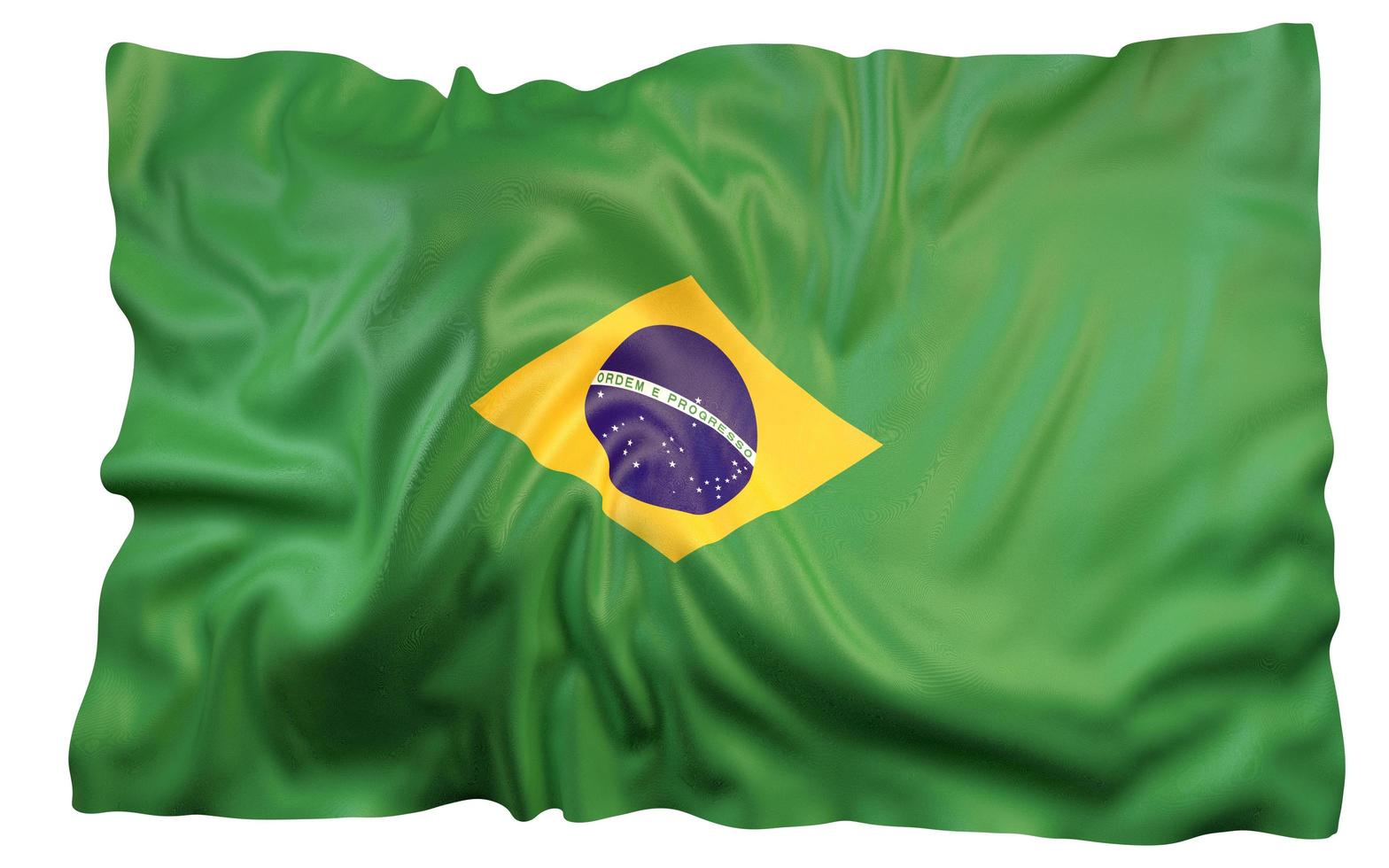 Representación 3d de fútbol de bandera de brasil foto