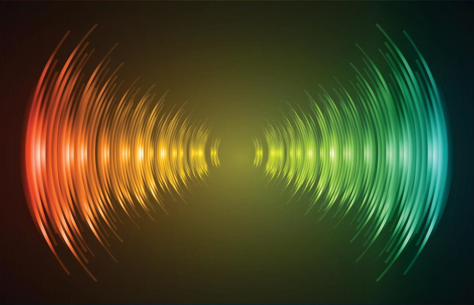 Sound waves oscillating dark light vector