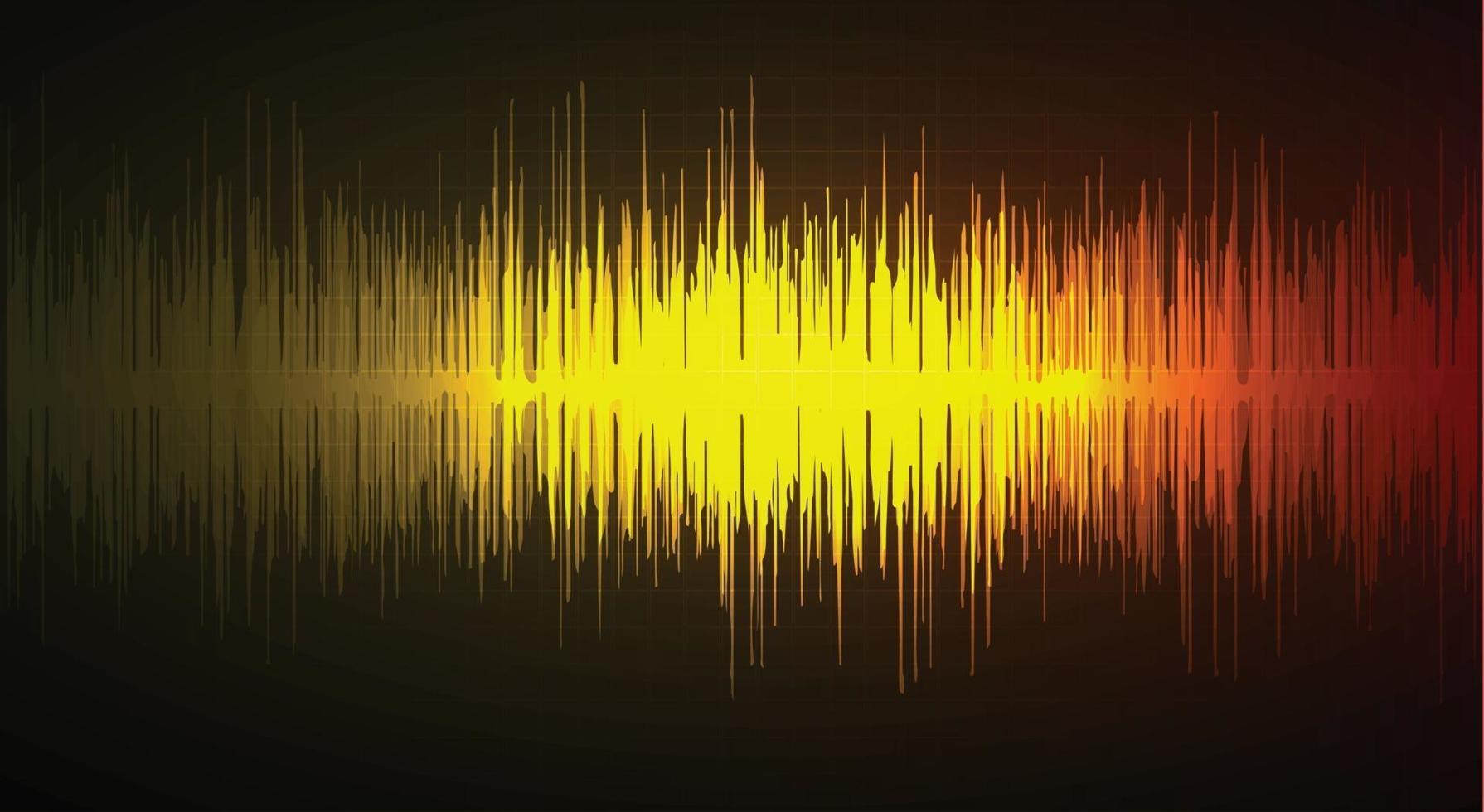 Sound waves oscillating dark light vector