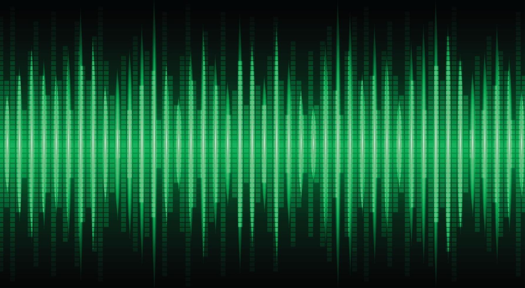 Sound waves oscillating dark light vector