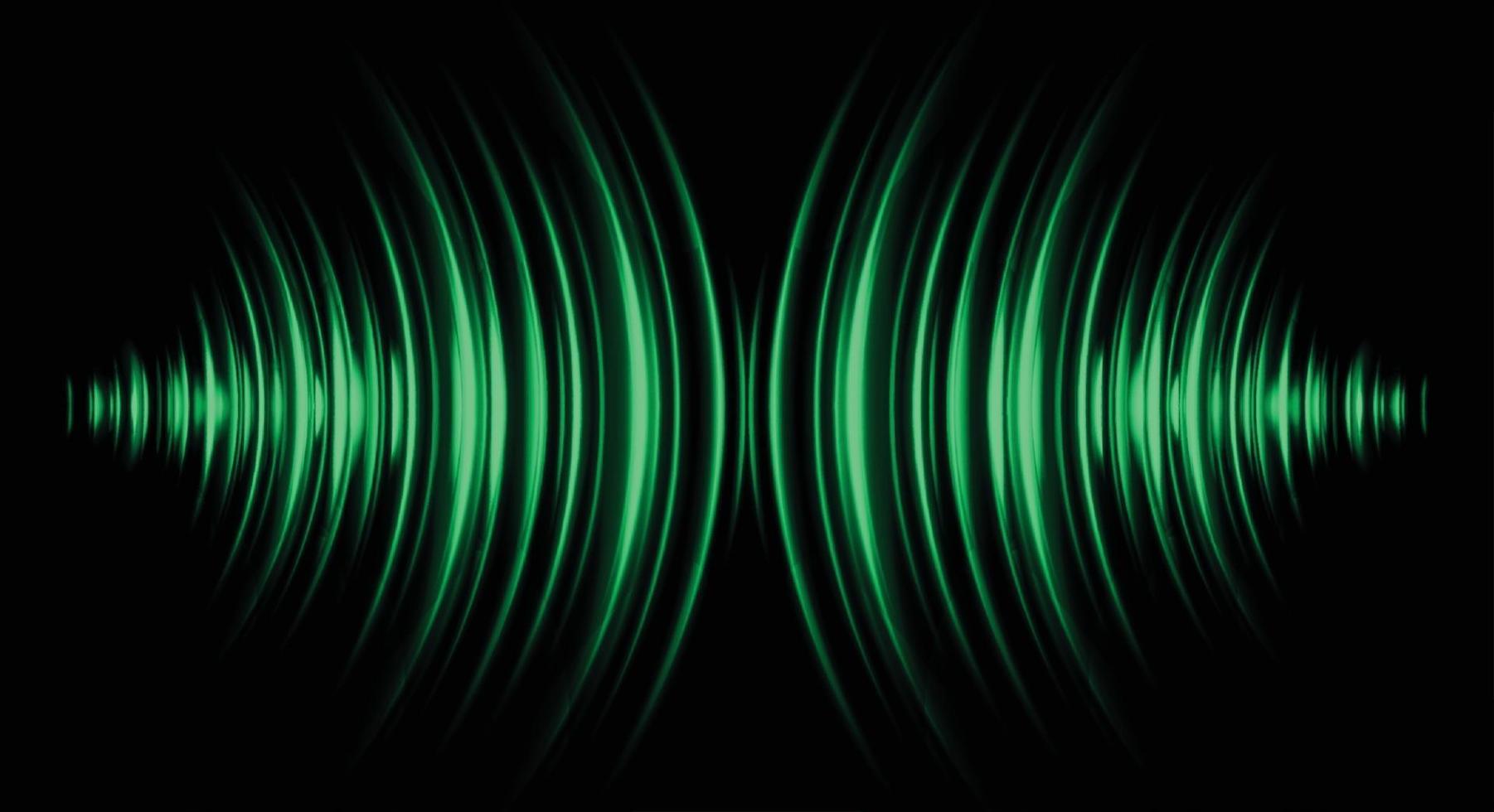 Sound waves oscillating dark light vector