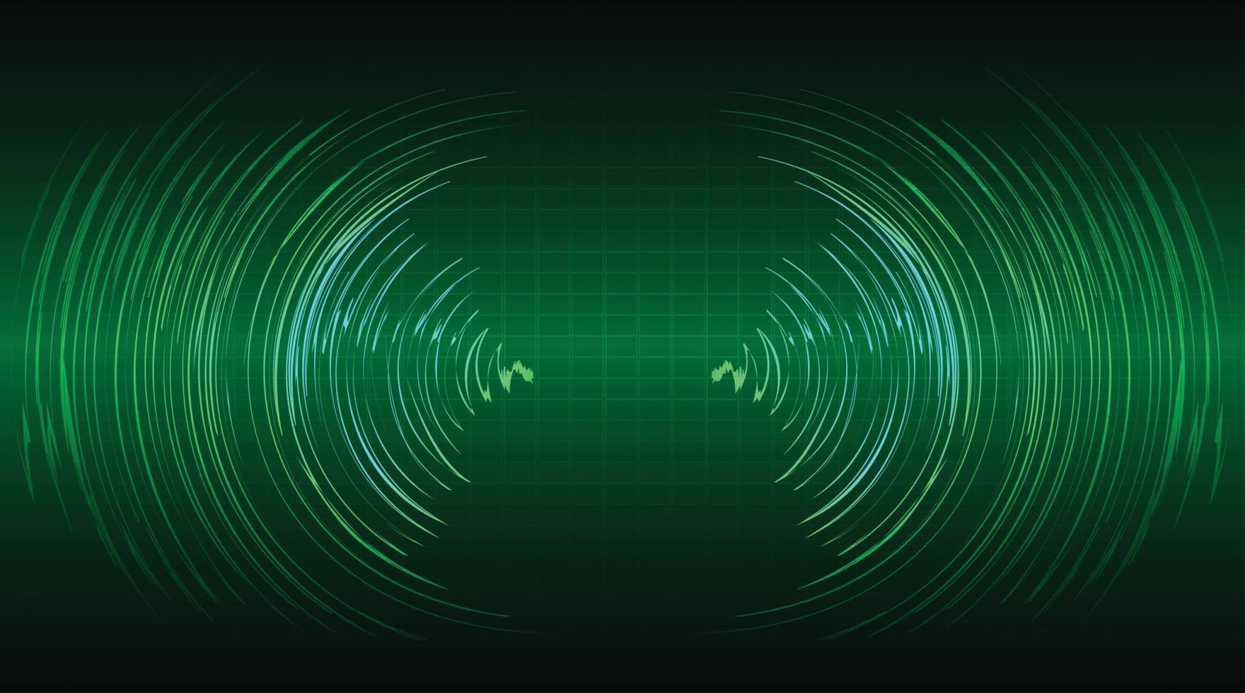 ondas de sonido oscilando luz oscura vector