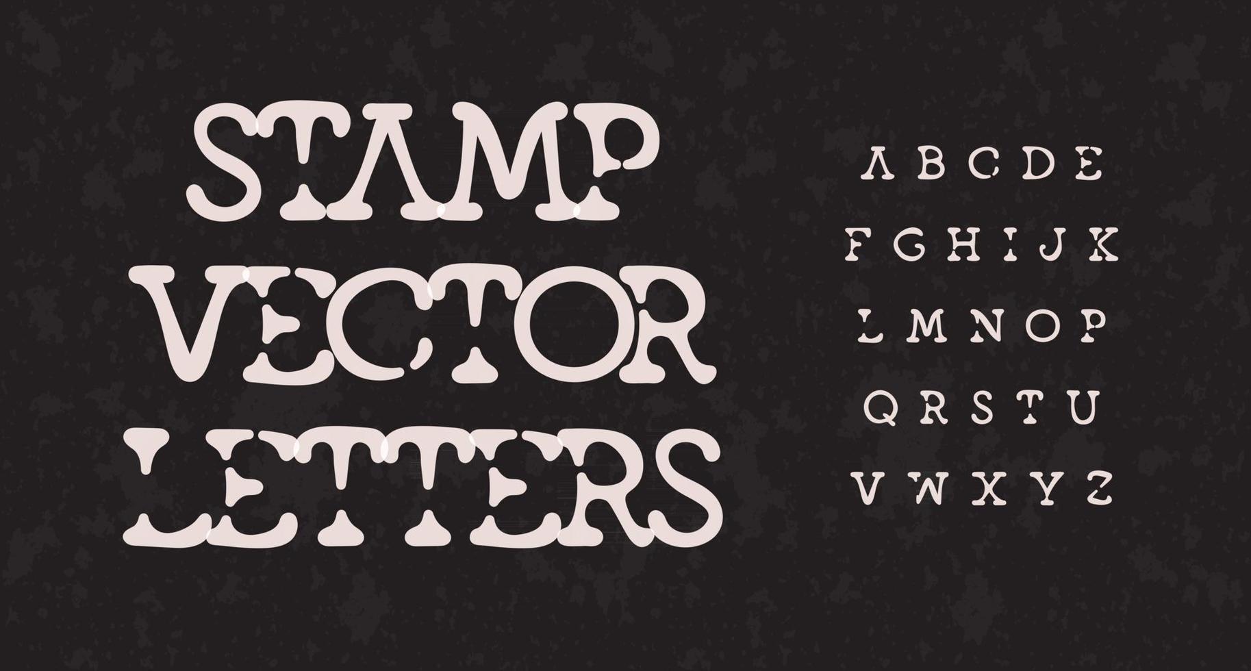 Typewriter Stamp alphabet. Melt segment stunning font, ink stain type for vintage logo, headline, monogram, creative lettering and retro typography. Minimal style sans letters, vector typographic