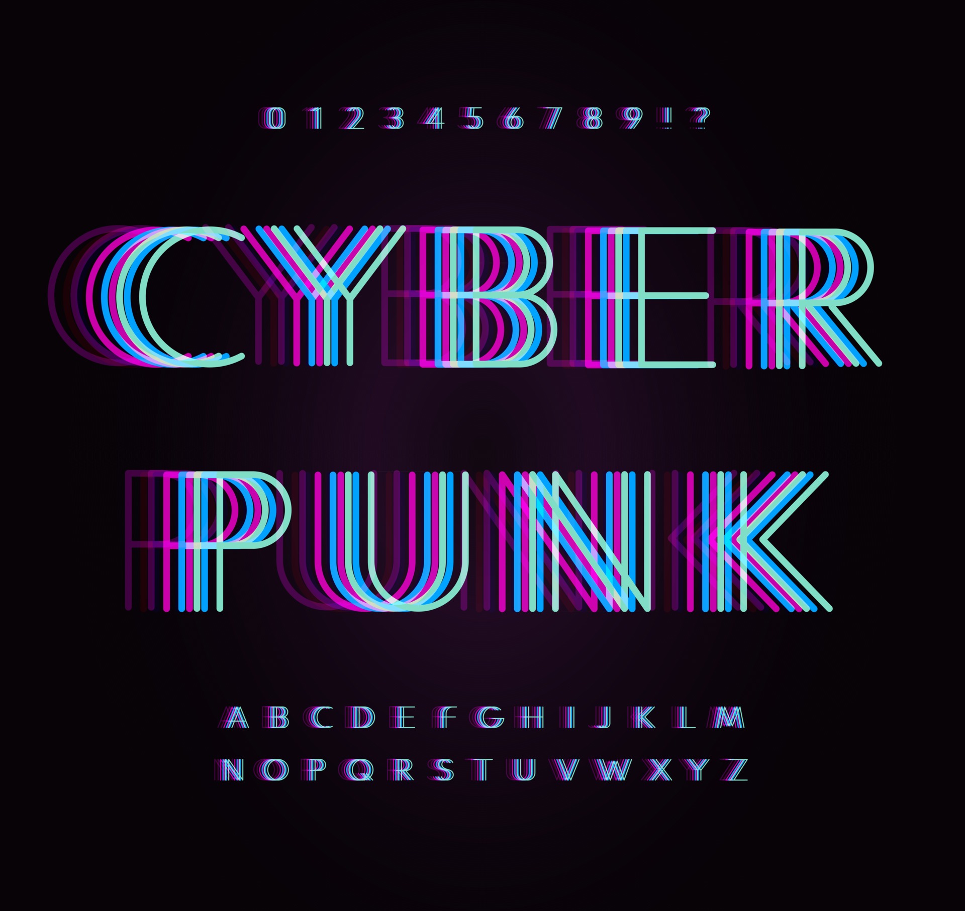 Punk Cyber - Y2K Family Fonts - Design Cuts