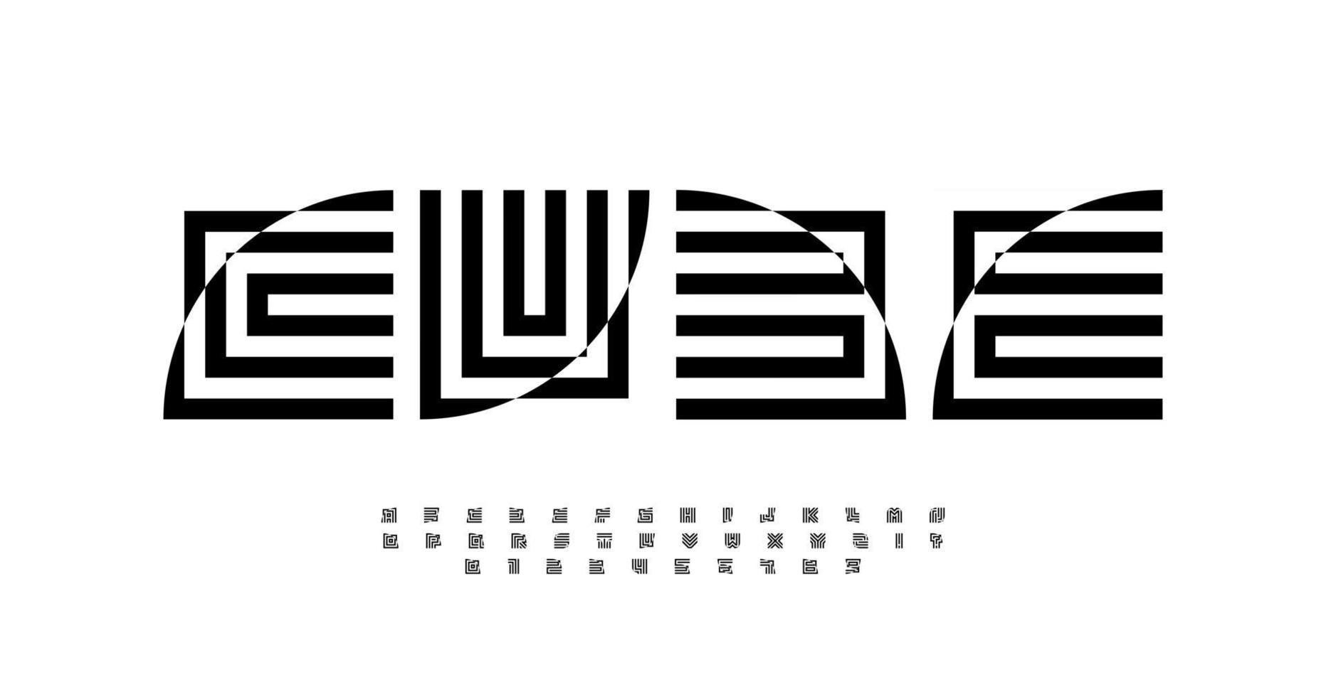 Geometric Abstract Alphabet Decorative Letters Distorted Square Type For Modern Fashion Or Architecture Logo And Monogram Optical Illusion Typography Maze Bold Font Vector Typographic Design 2676480 Vector Art At Vecteezy