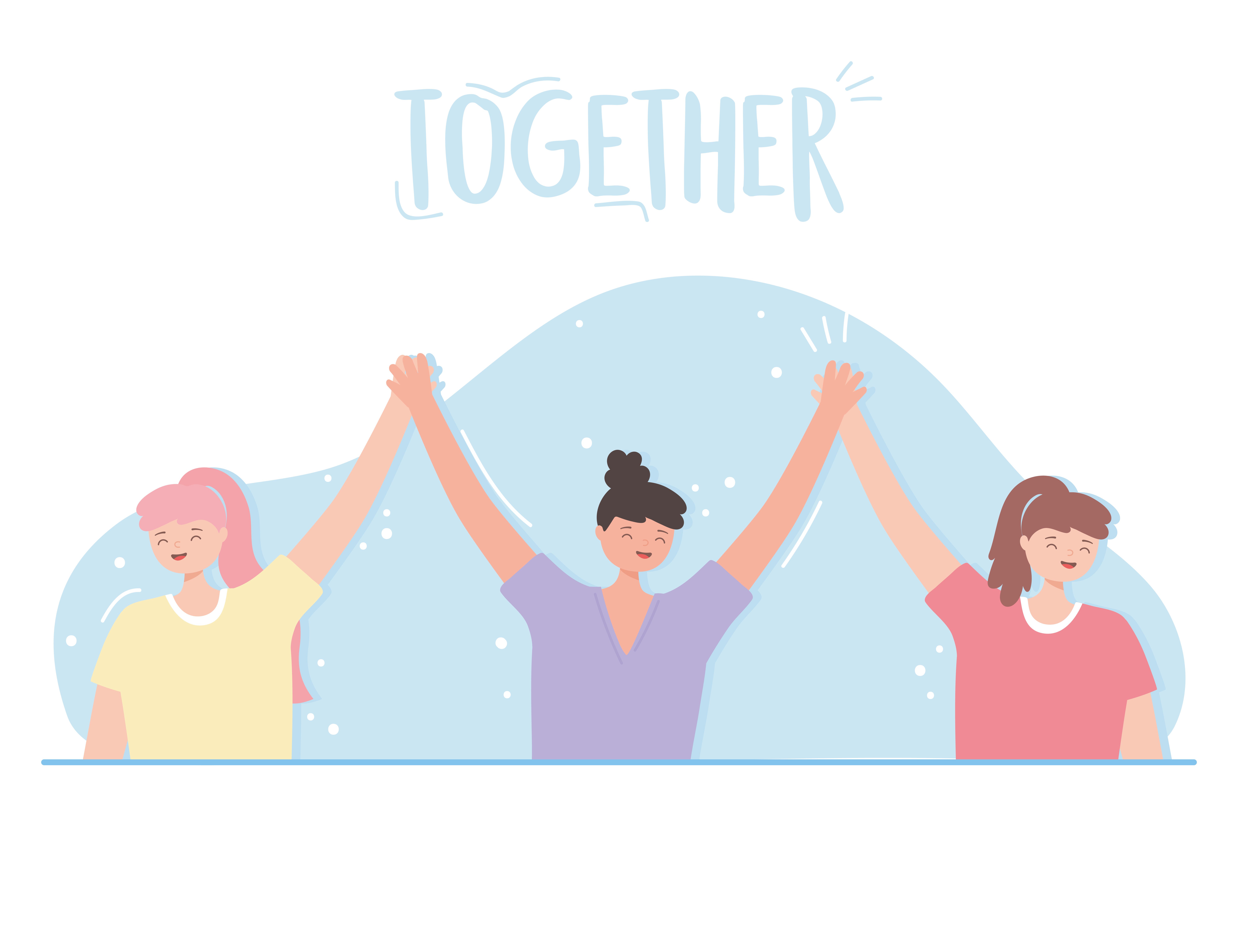 people together, women holding hands friendly, female cartoon characters 2676545 Vector Art at Vecteezy people together, women holding hands friendly, female cartoon characters 2676545 Vector Art at Vecteezy