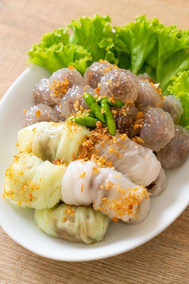 Steamed Rice-Skin Dumplings and Steamed Tapioca Dumplings with Pork photo