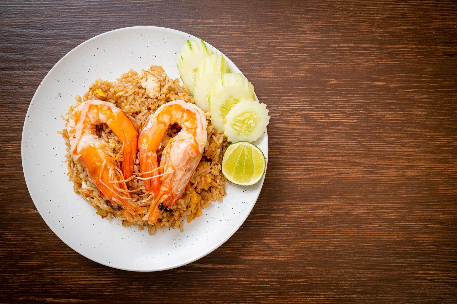 Giant Prawns Fried Rice with Shrimp Paste photo