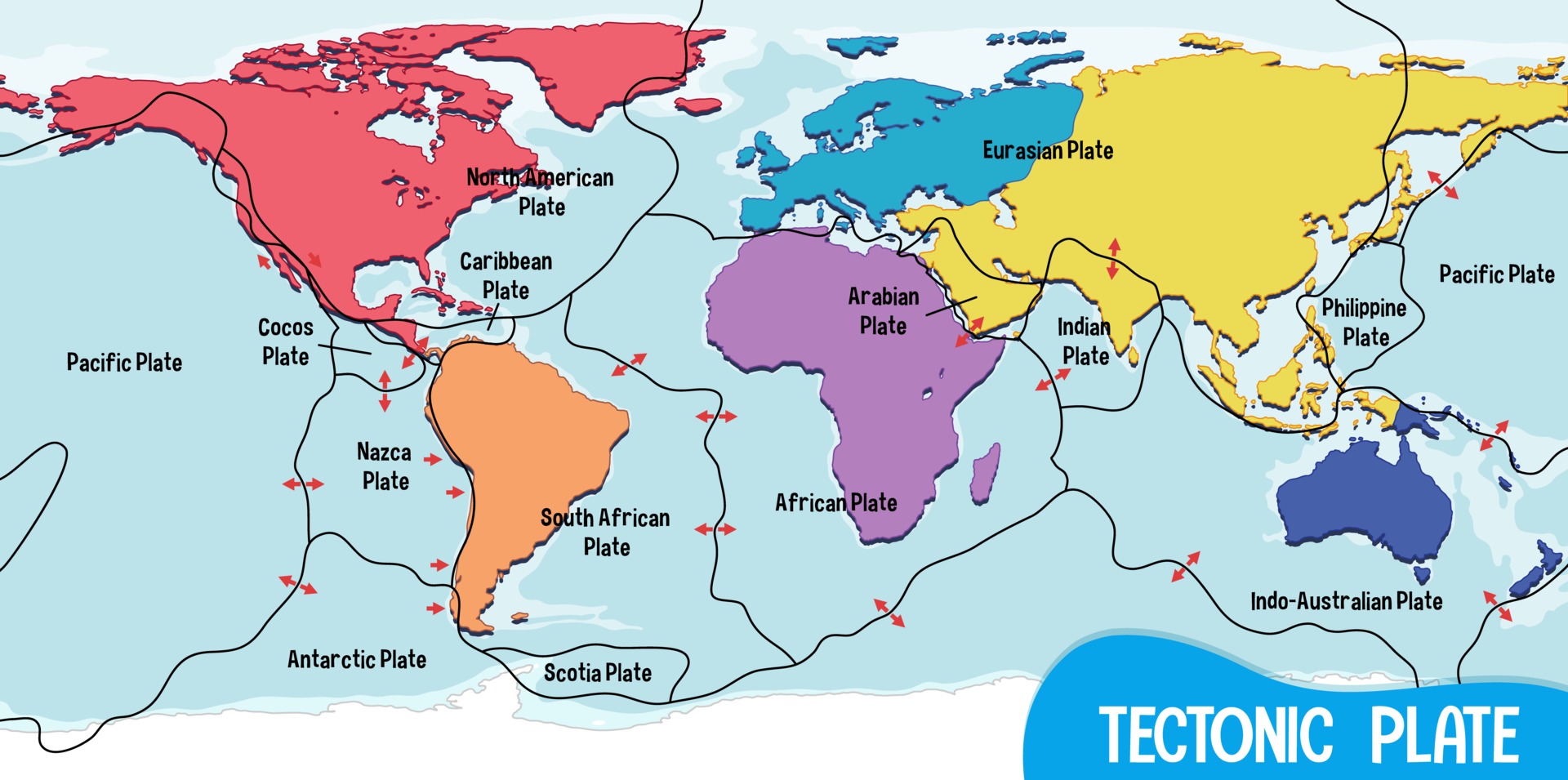 Mapas De Placas Tectonicas FDPLEARN