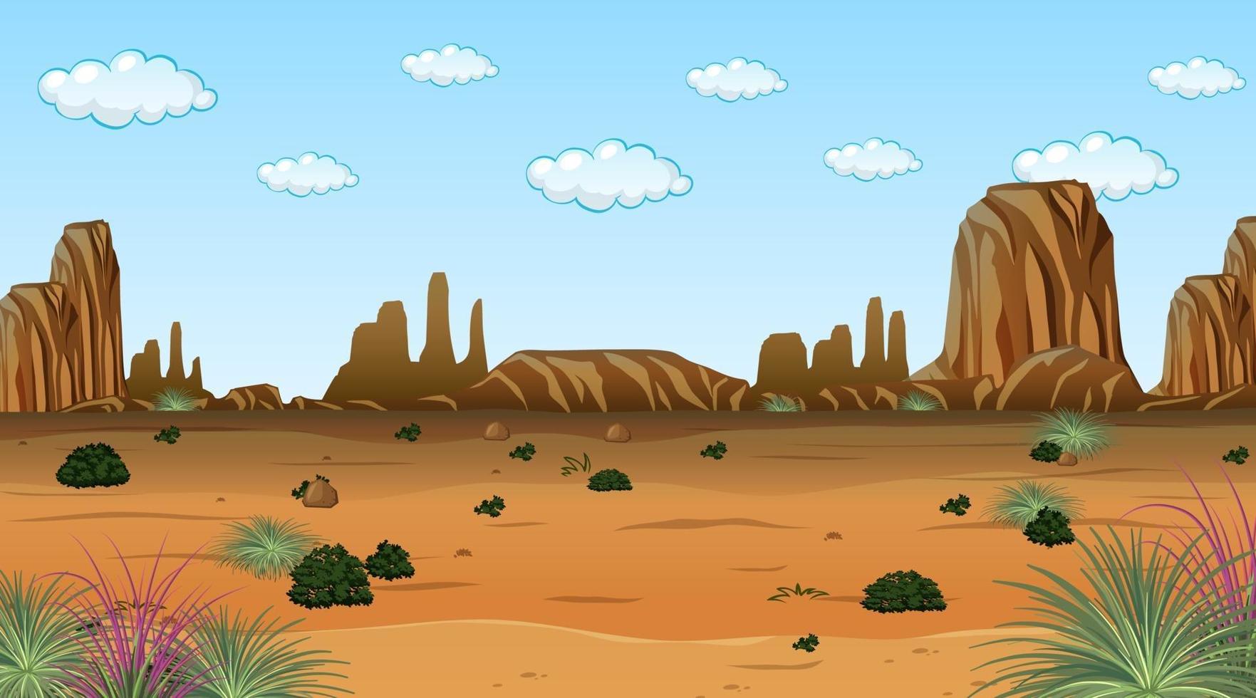 Desert forest landscape at daytime scene vector