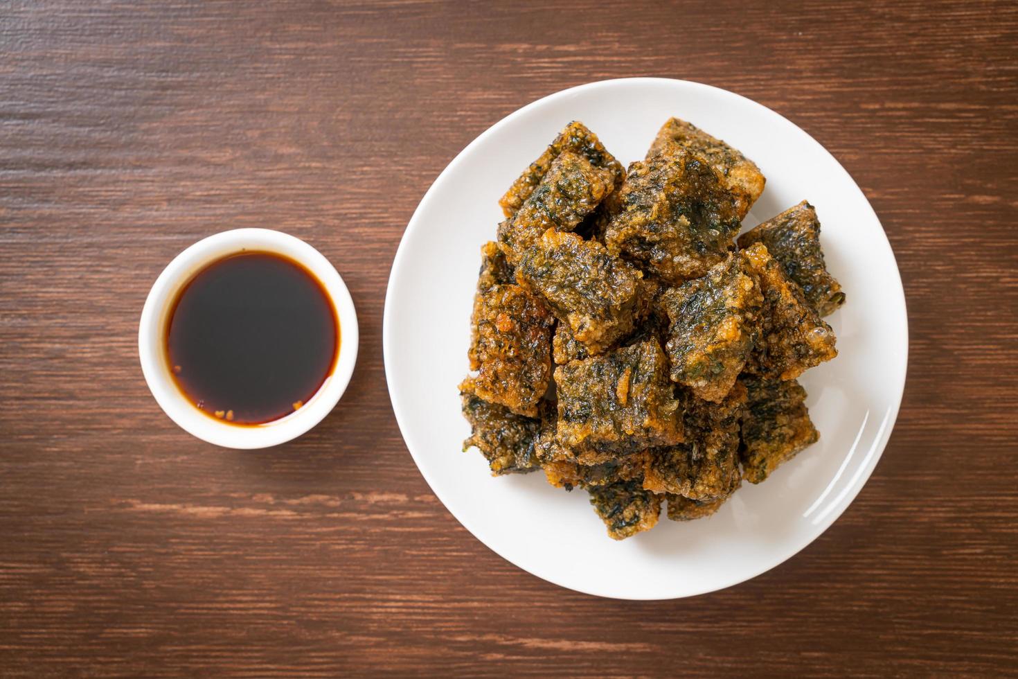 Fried Chinese chives dumpling cake photo