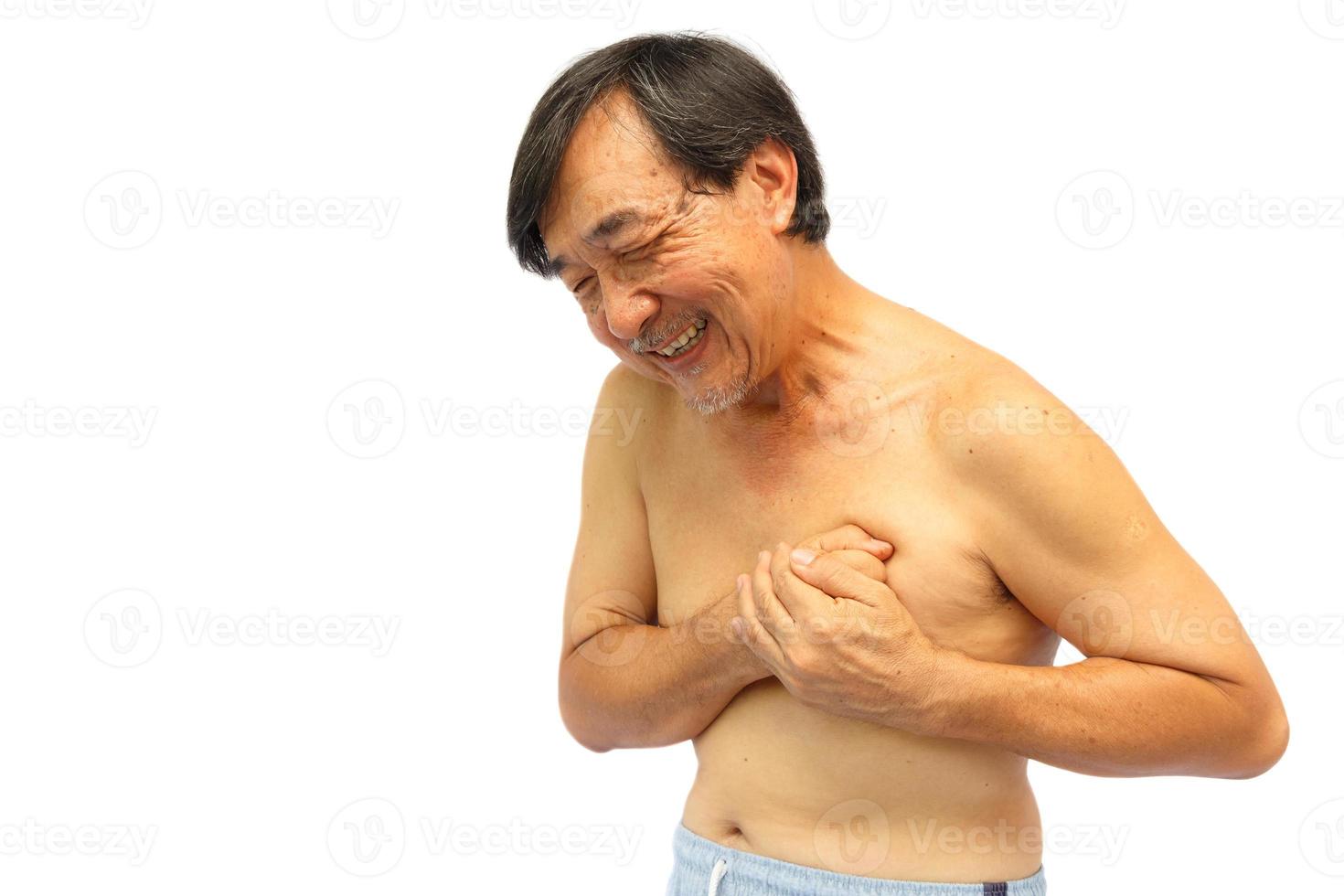 Myocadial infarction   Ischemic heart disease  . Old aged thai man pain at chest   Angina pectoris photo