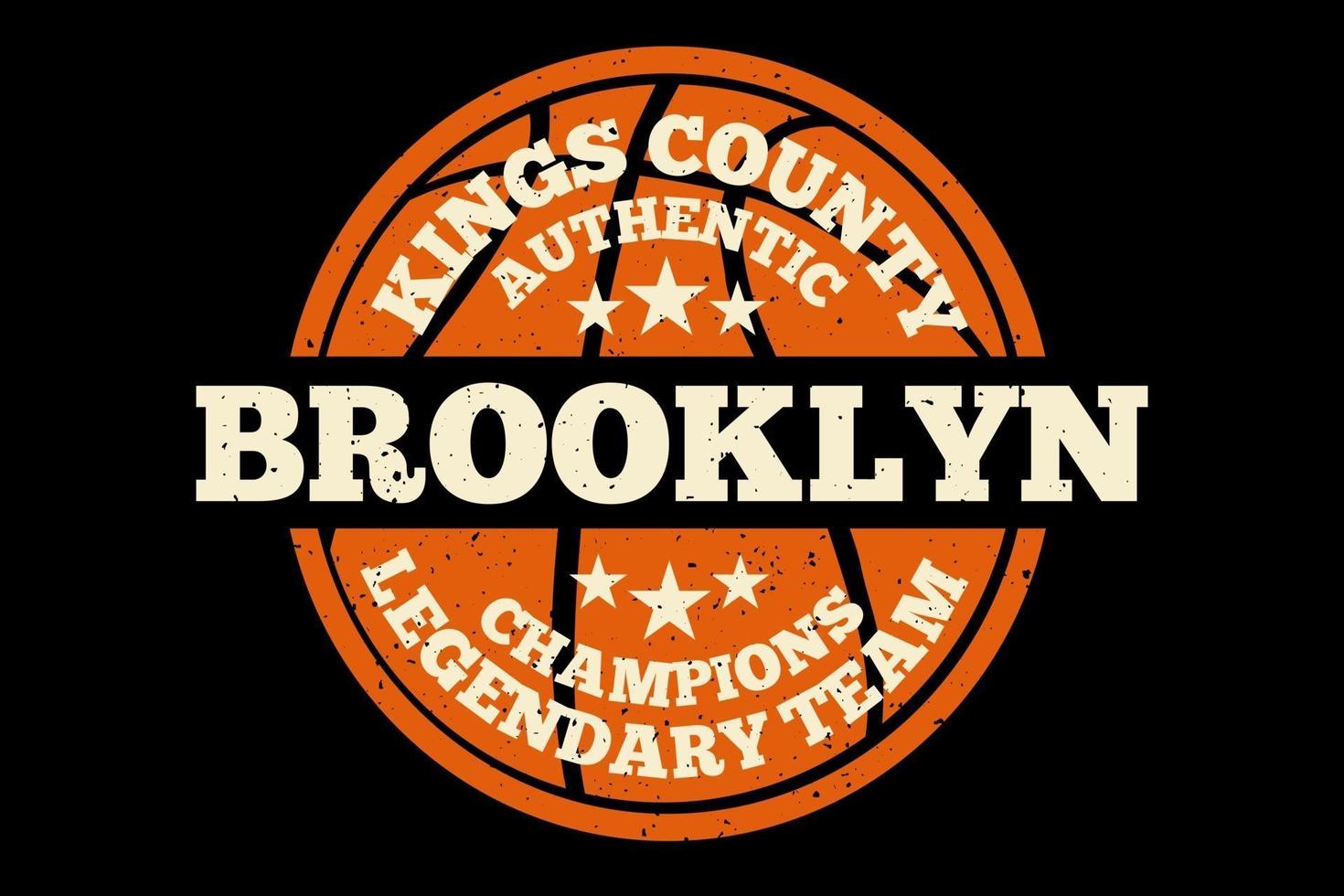 camiseta tipografía campeones de fútbol de brooklyn auténtico estilo vintage vector