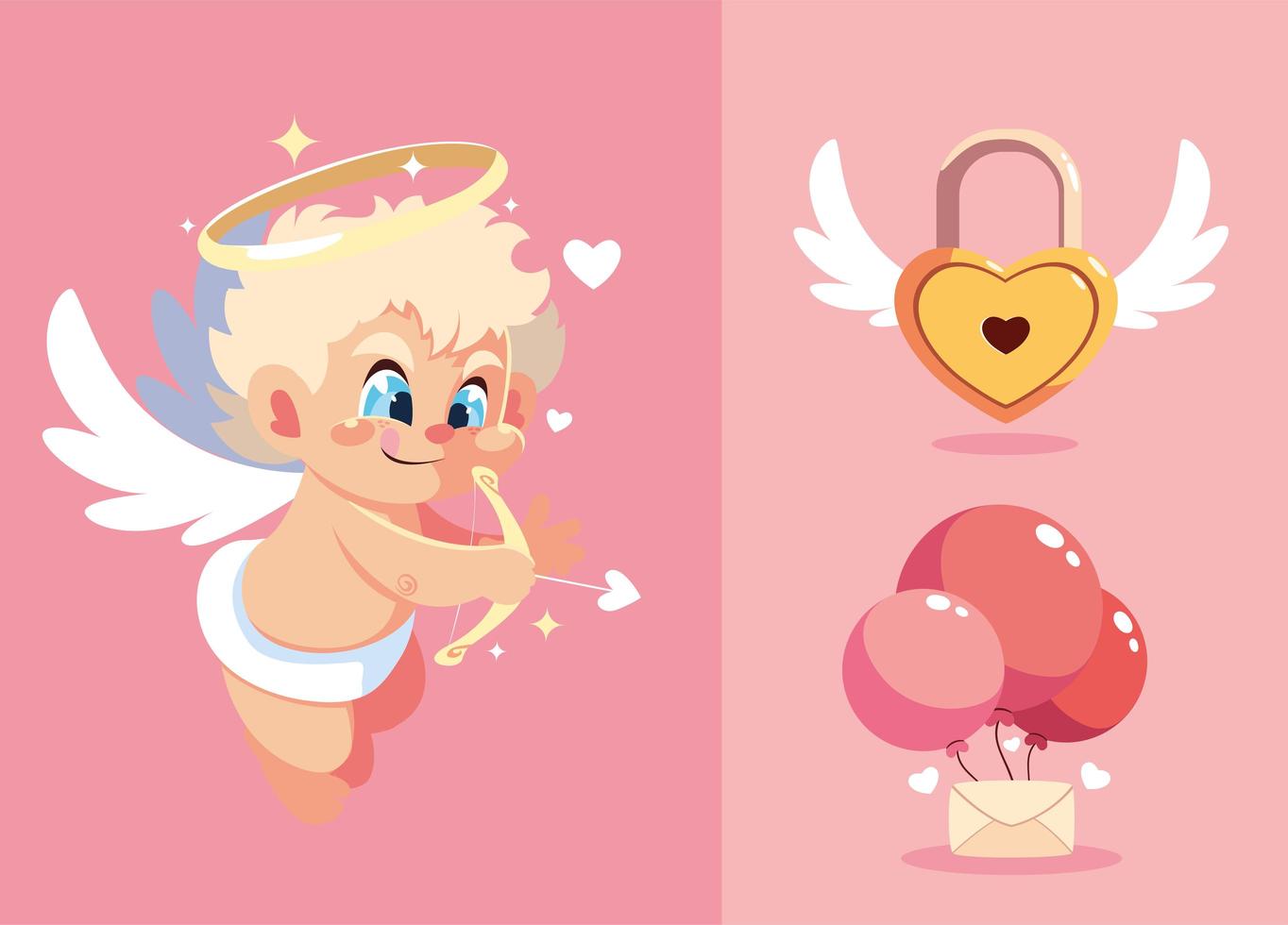 set of icon valentines day vector
