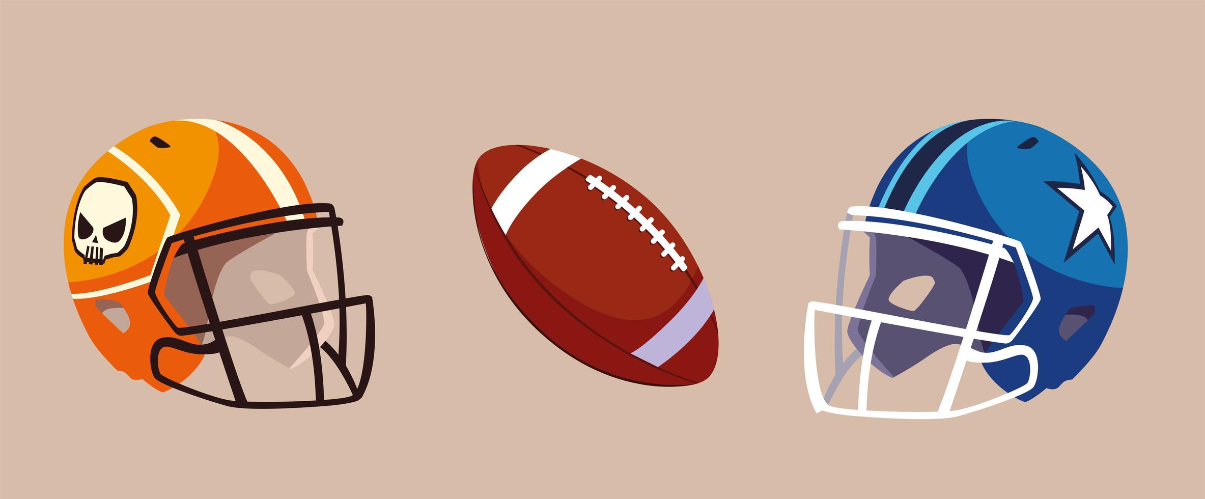 set of icon american football, super bowl vector