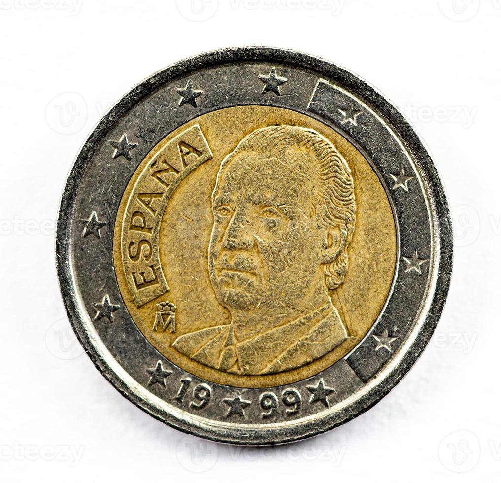 fotografía de una moneda de un euro foto