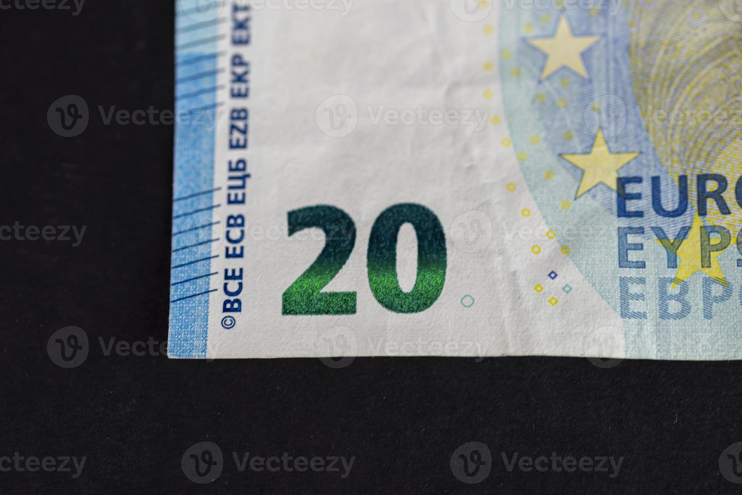 details of a 20 euro banknote photo