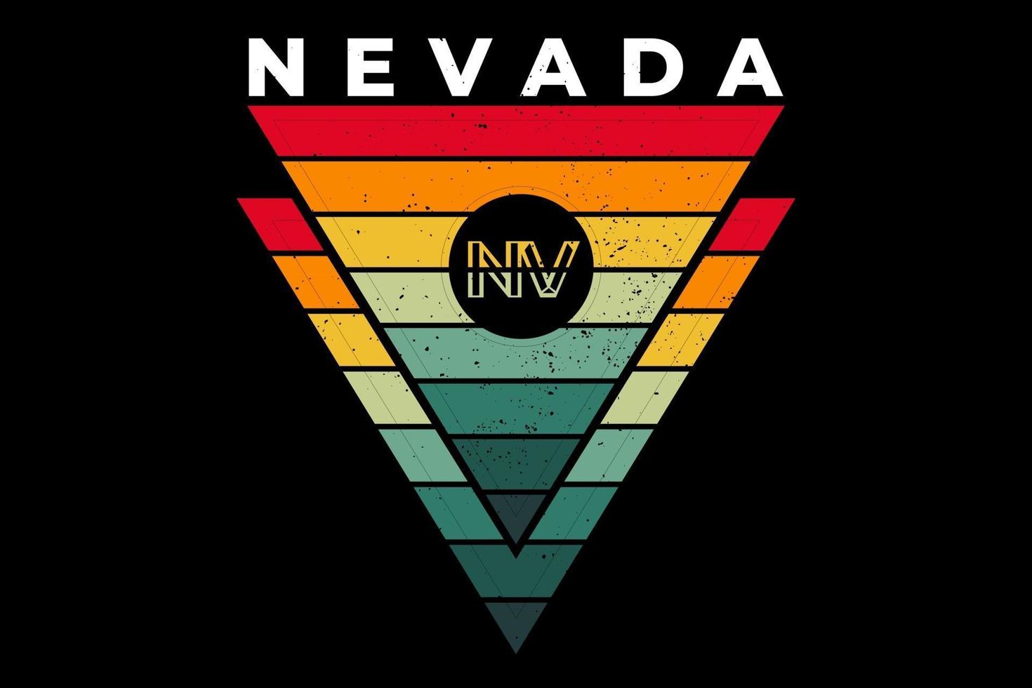 T-shirt nevada retro vintage style vector