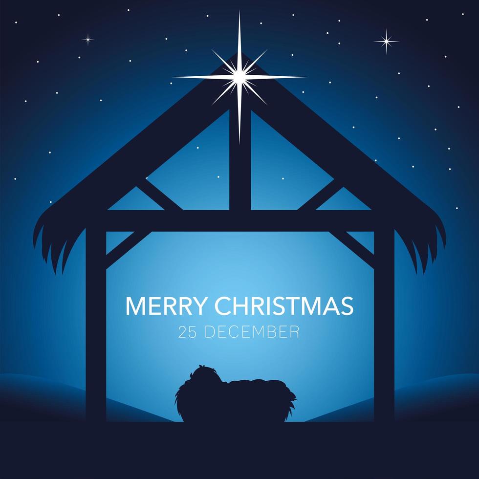 nativity, merry christmas baby Jesus in the manger 2679870 Vector ...