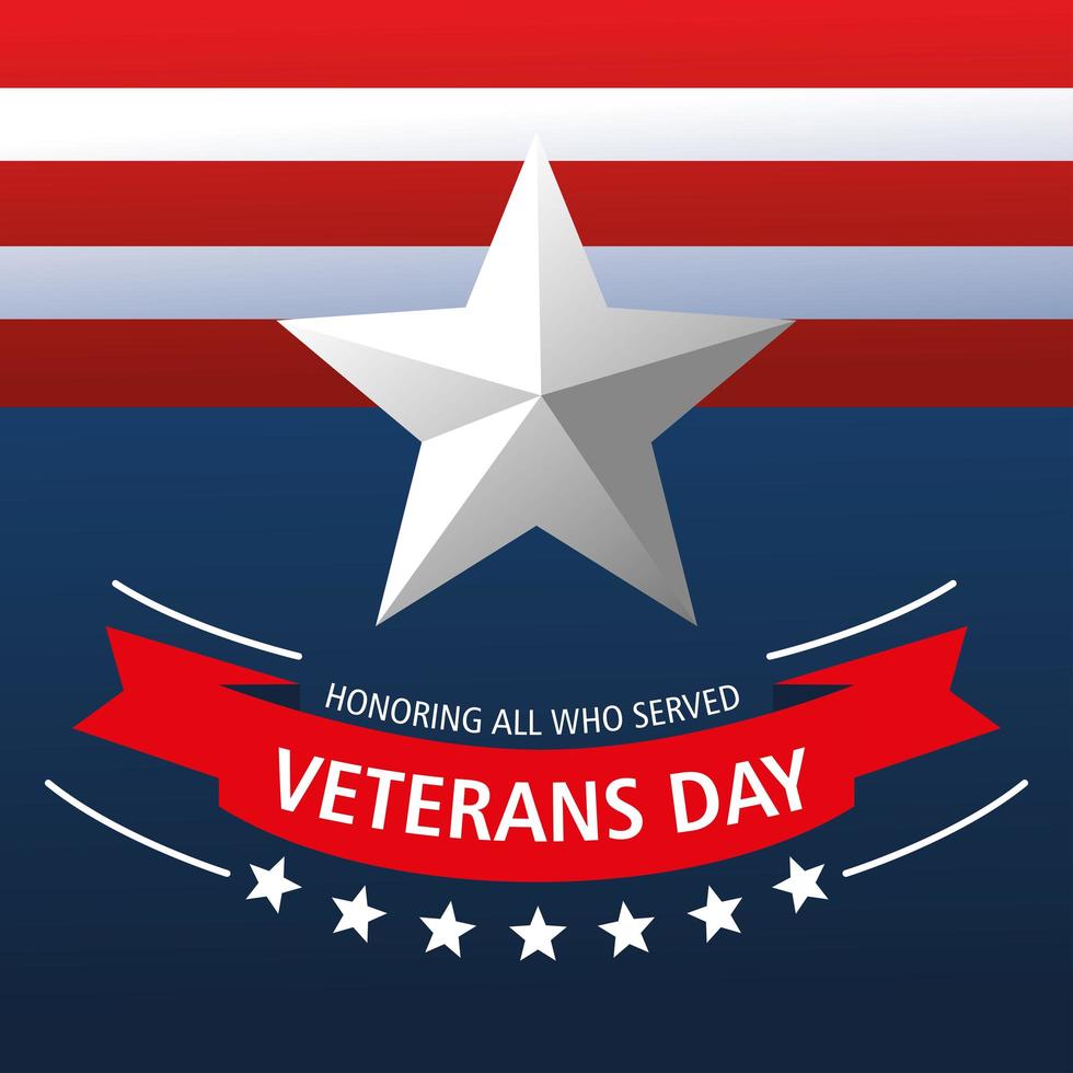 happy veterans day, american celebration patriotism vector