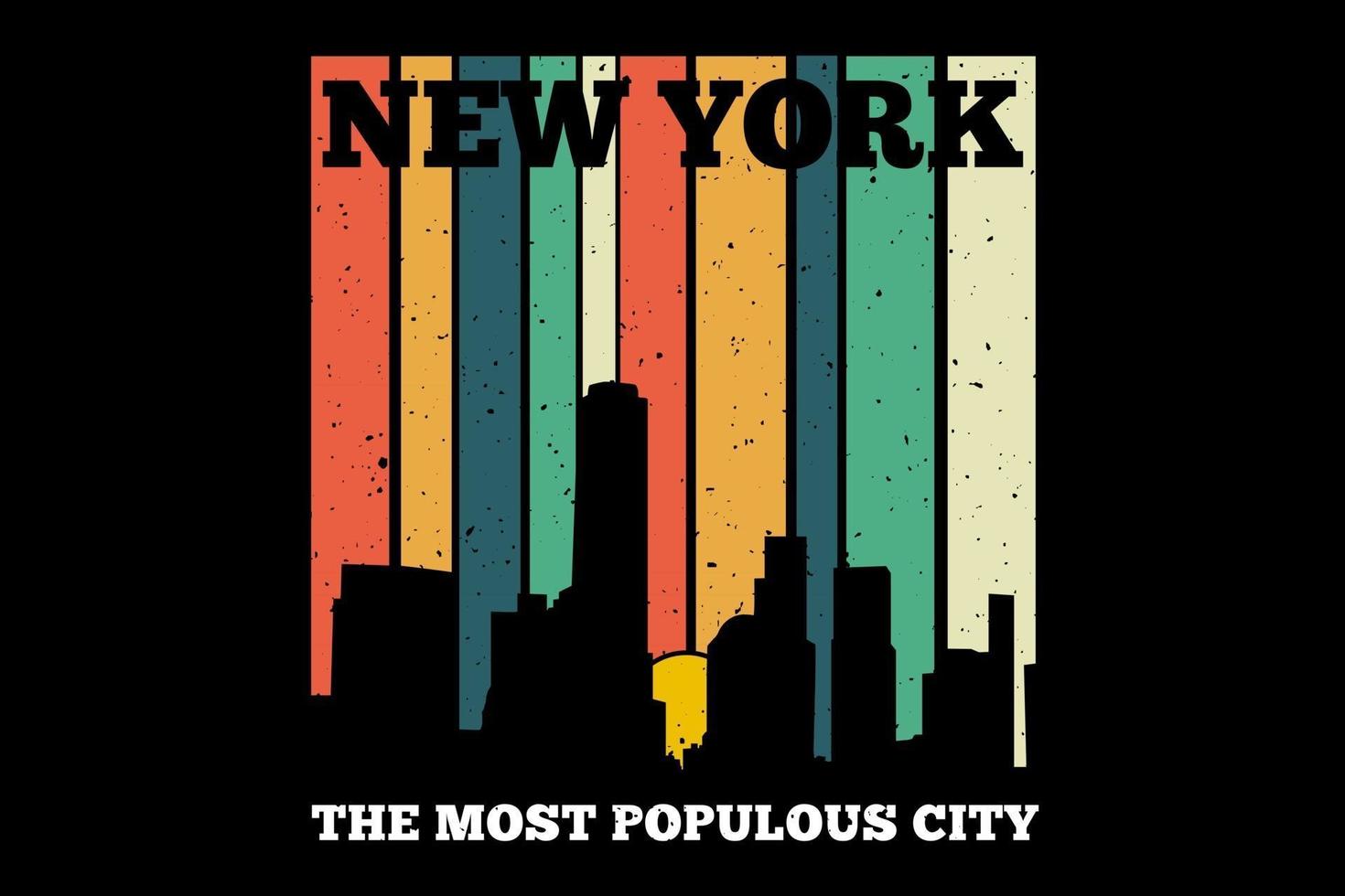 camiseta nueva york estilo retro vector