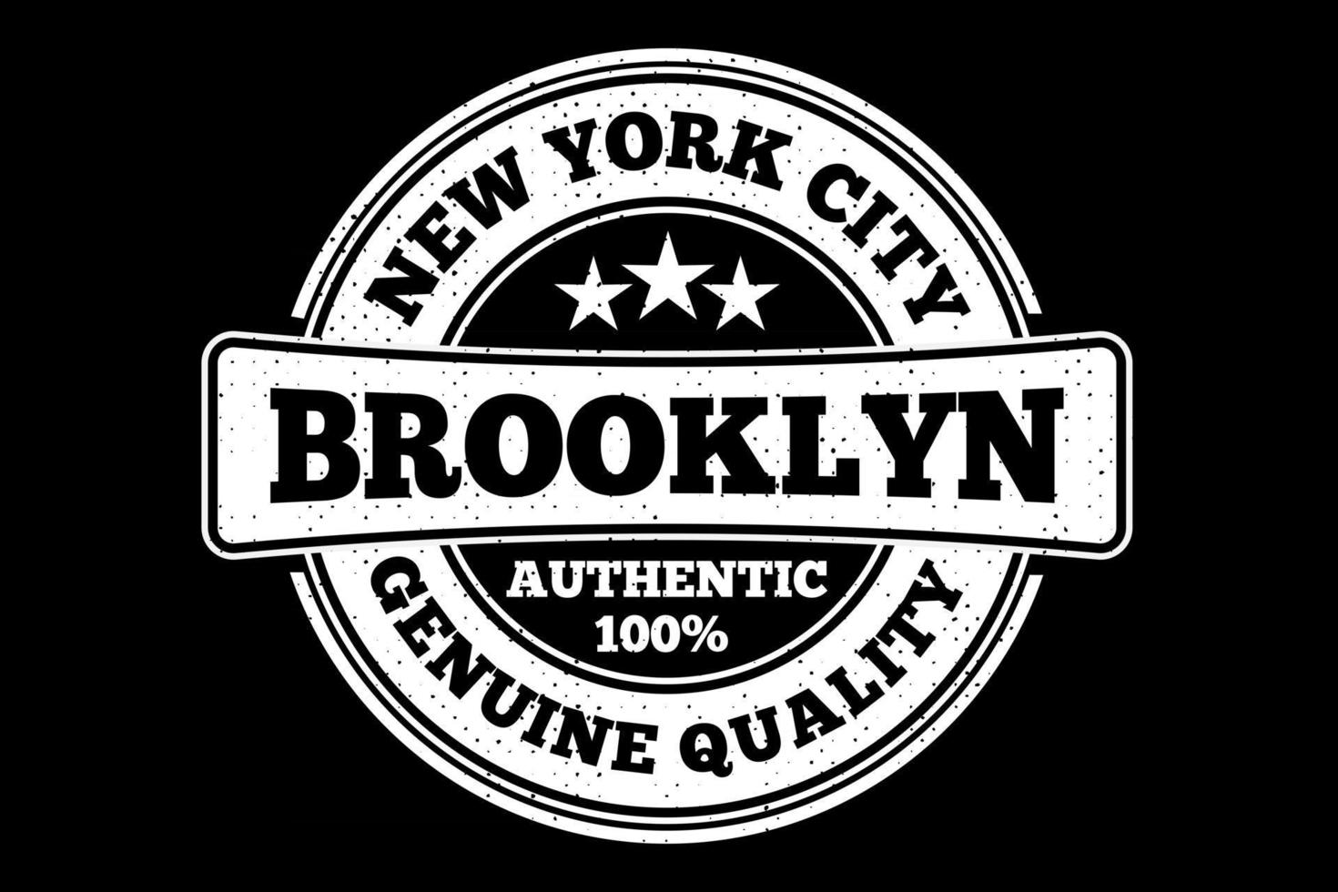 T-shirt typography brooklyn new york quality vintage style vector