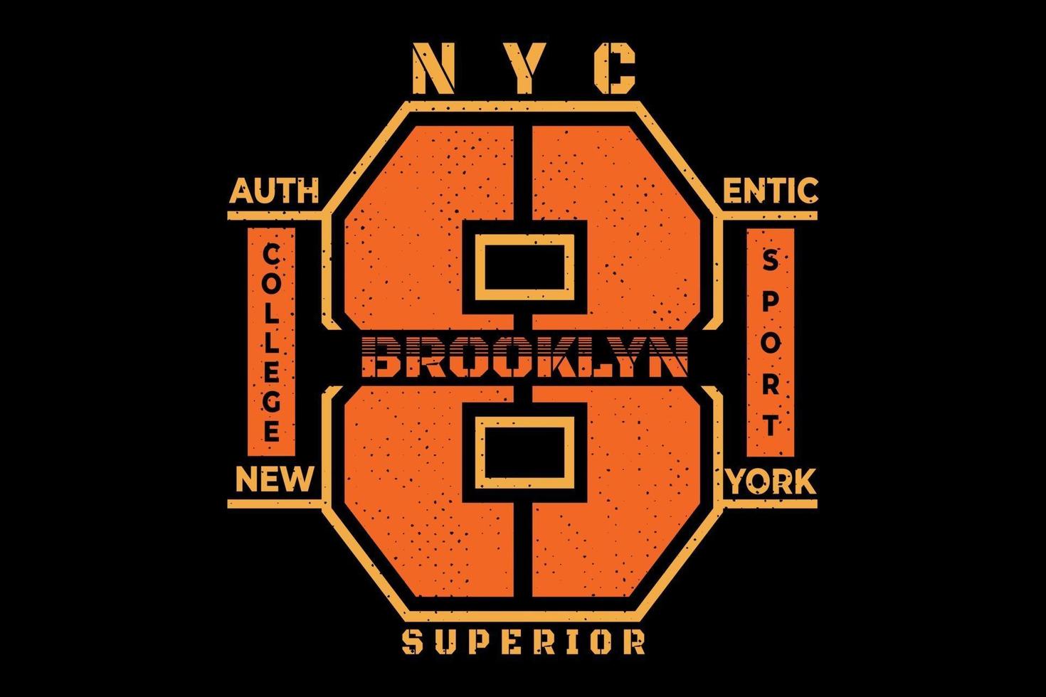 T-shirt brooklyn superior sport college vintage design vector