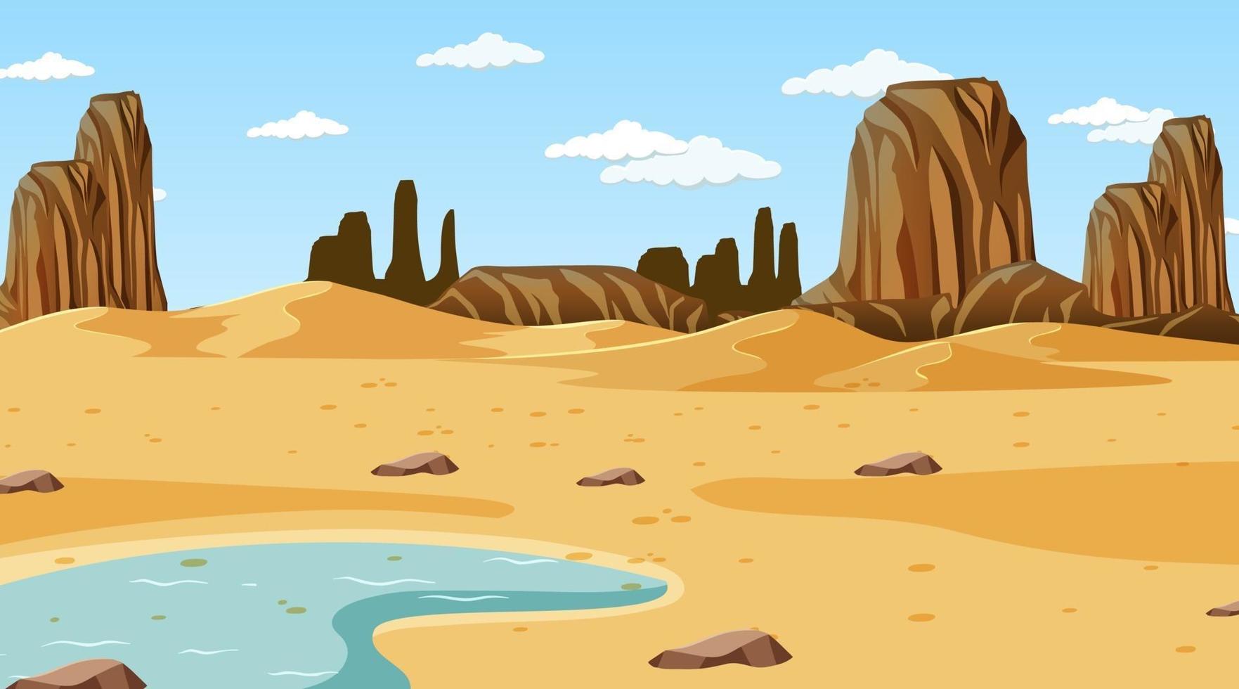 Desert forest landscape at daytime scene vector