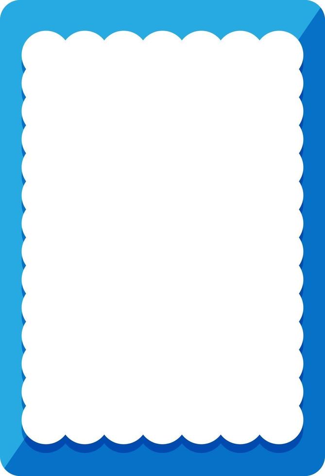 plantilla de banner de marco de rizo azul vacío vector