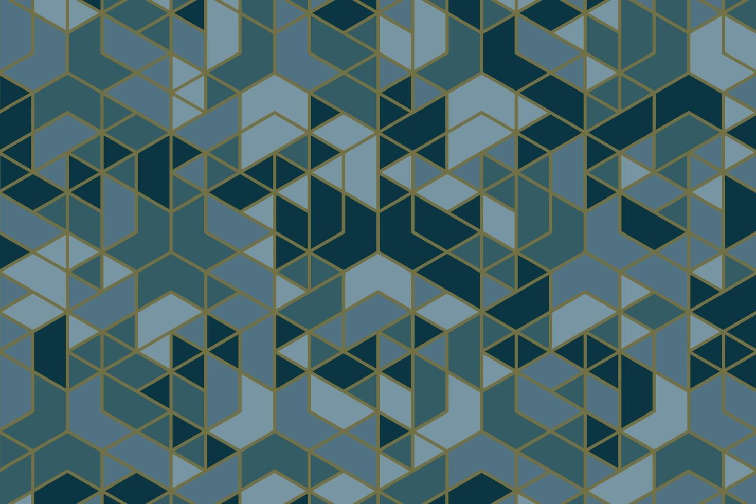 Abstract geometric seamless pattern design modern green background vector