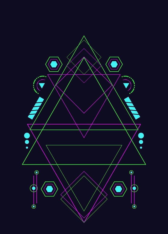 Sacred geometry ornament vector design elements for background