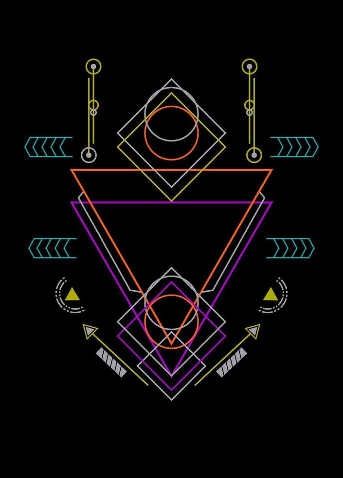 Sacred geometry ornament vector design elements for background