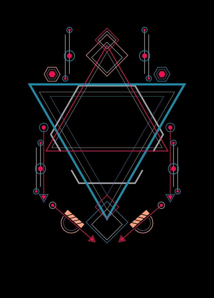 Sacred geometry ornament vector design elements for background