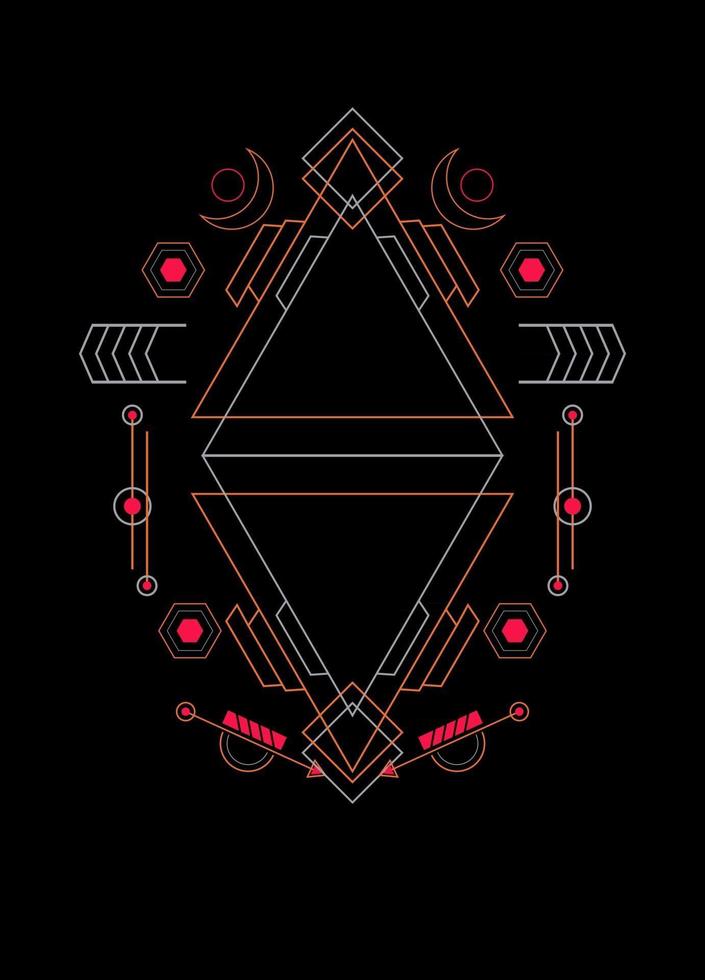 Sacred geometry ornament vector design elements for background