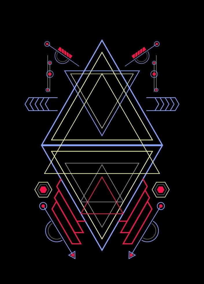 Sacred geometry ornament vector design elements for background