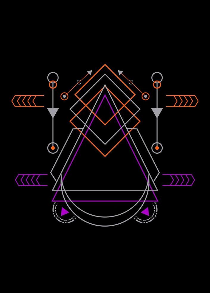 elementos de diseño de vector de ornamento de geometría sagrada para el fondo