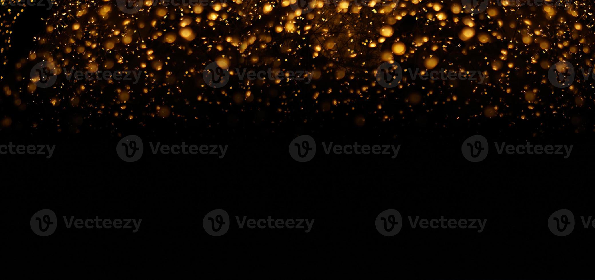 The golden bokeh blurred abstract pattern background. photo