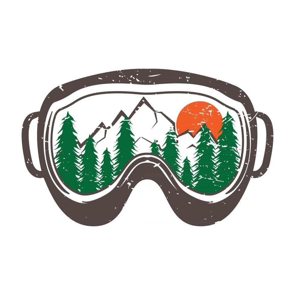 Sun forrest illustration vector