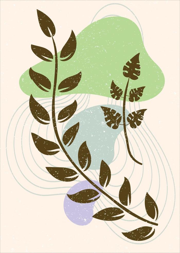 Abstract leaves illustration vector