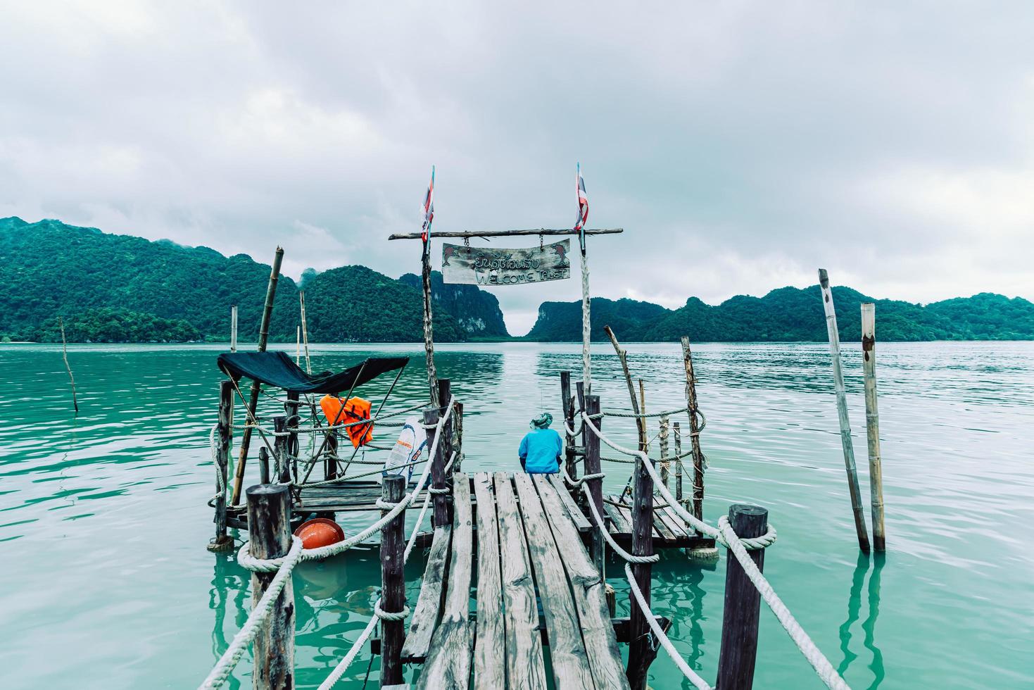 Talet Bay en Khanom, Nakhon Sri Thammarat, Tailandia foto