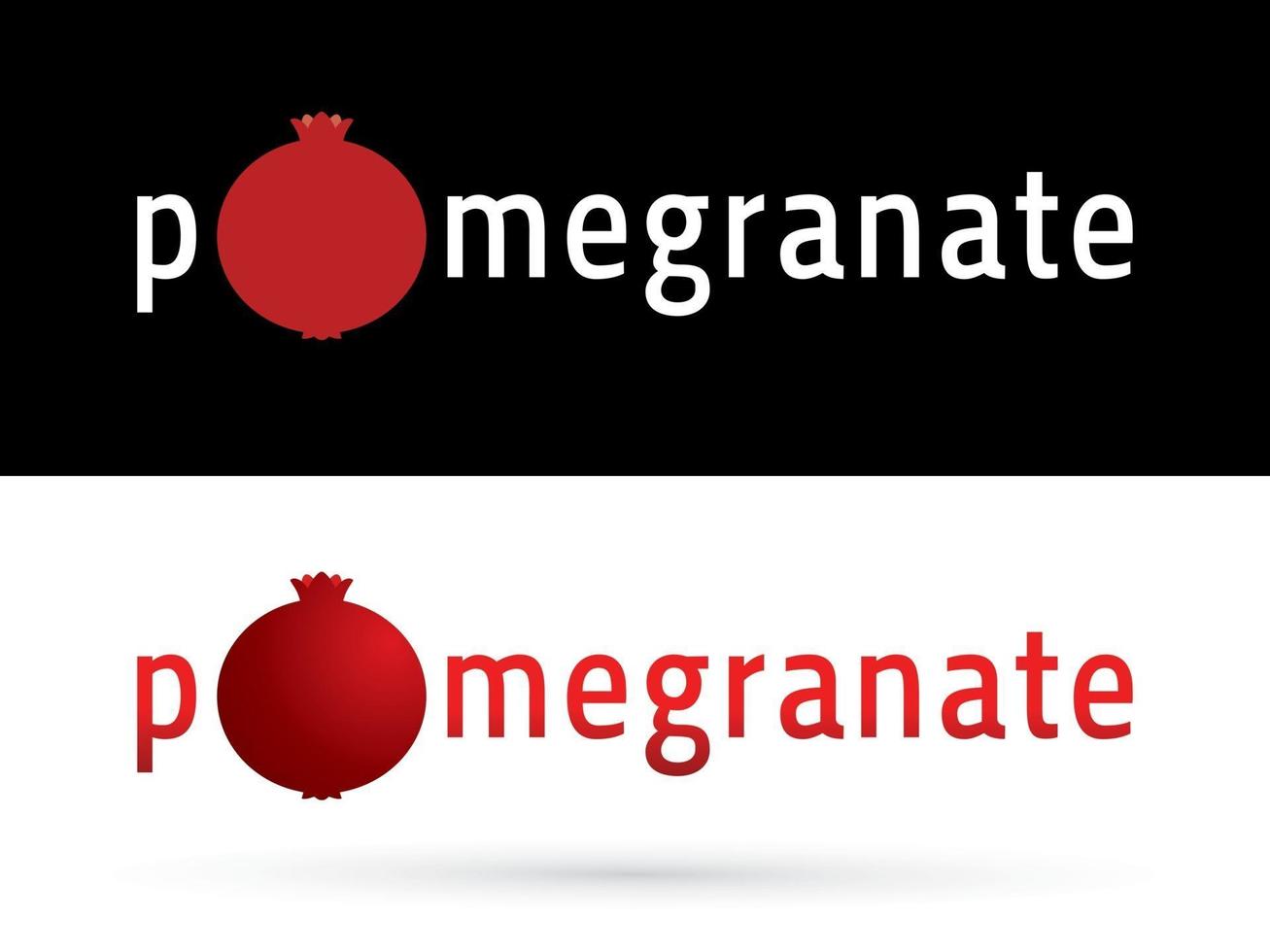 Pomegranate Fruit Font Vector