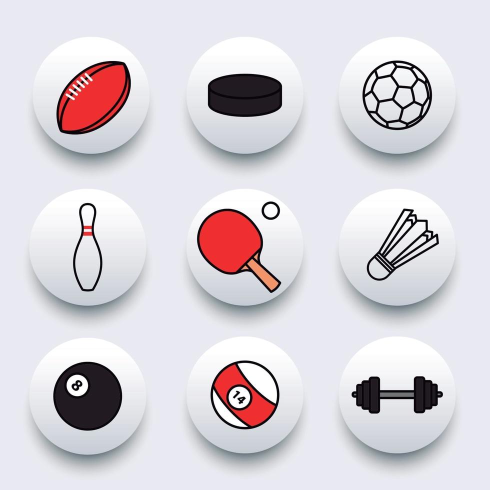 colección de conjunto de iconos de bola vector