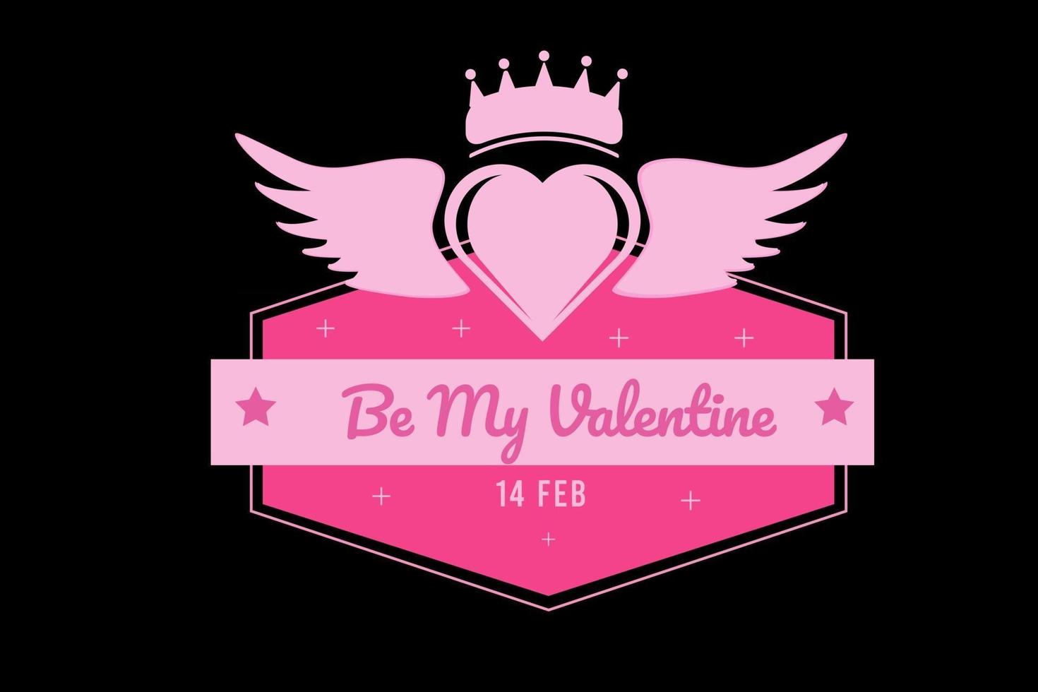 be my valentine color pink gradient vector