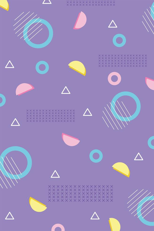 geometric abstract design memphis 80s 90s style abstract background vector