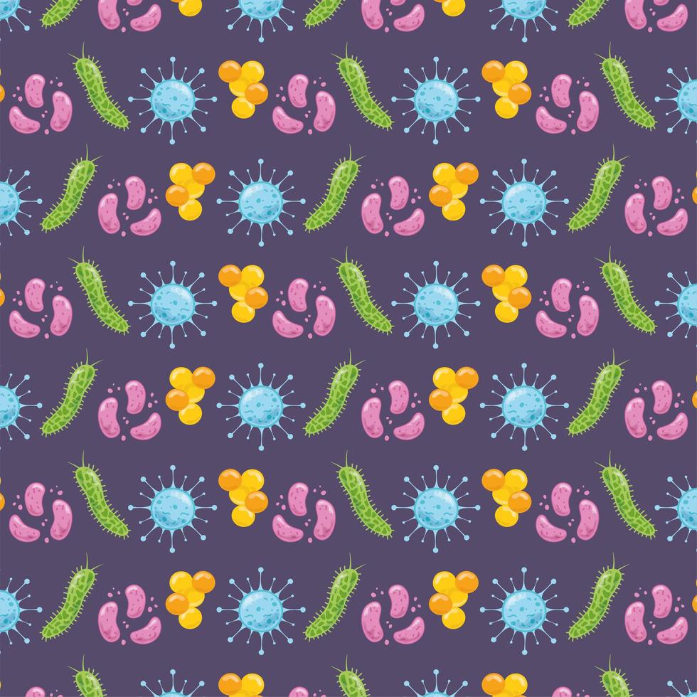 coronavirus covid 19 and virus background with disease cells bacterias related design vector