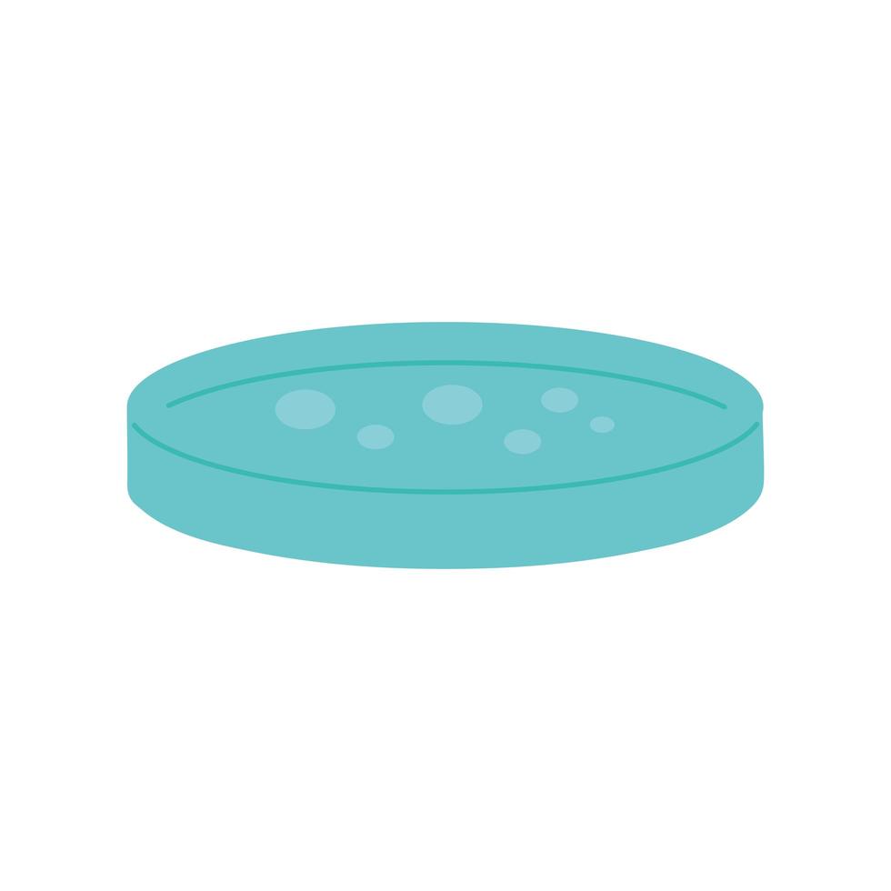 chemistry petri dish science flat style vector